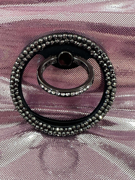 Black Rhinestone Magsafe Ring Phone Grip