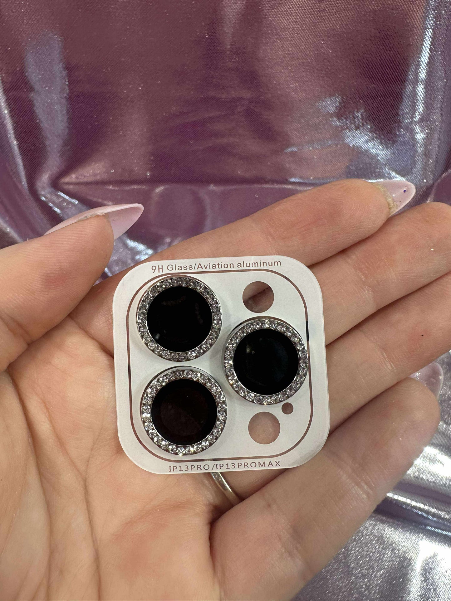 Silver Diamond iPhone Camera Lens Protector