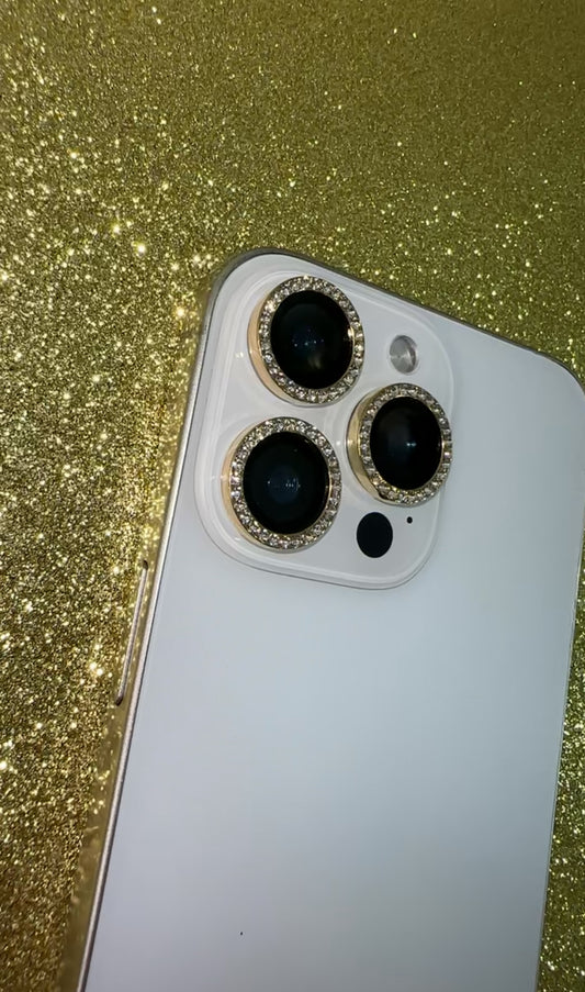 Gold Diamond iPhone Camera Lens Protector