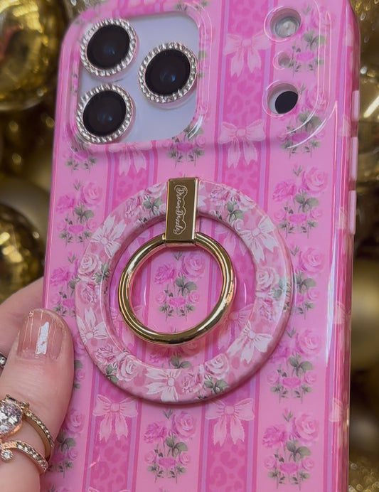 Coquette Wallpaper MagSafe Gold Ring Grip