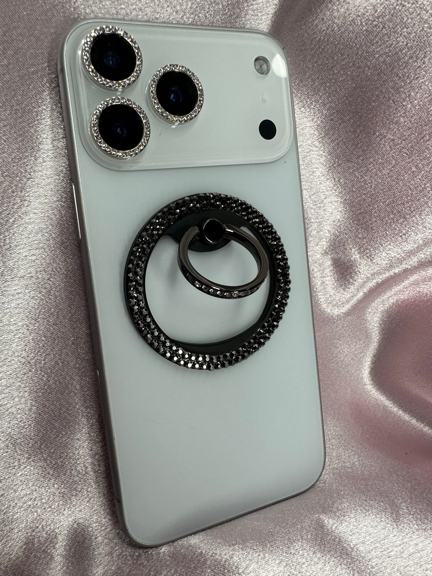 Black Rhinestone Magsafe Ring Phone Grip