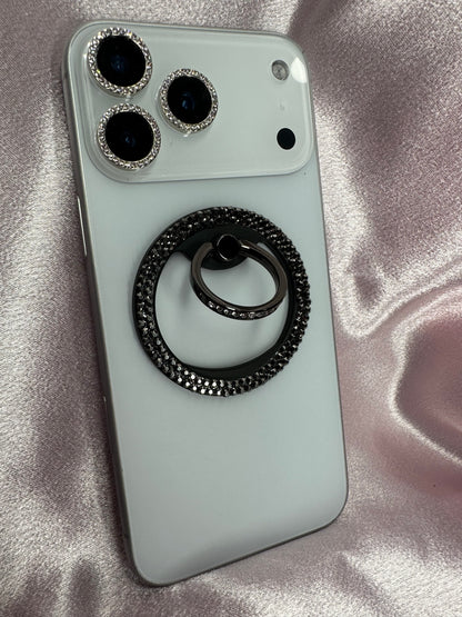 Black Rhinestone Magsafe Ring Phone Grip