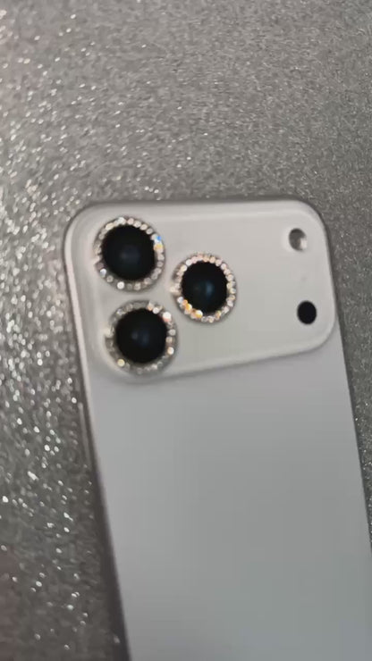 Silver Diamond iPhone Camera Lens Protector