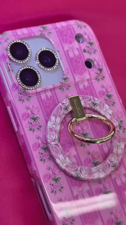 Coquette Wallpaper MagSafe Gold Ring Grip